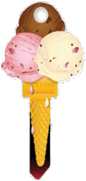 Buy Ice Cream Ice House Keys Kw & Sc1 - Lucky Line B111k Ice Cream Kwikset Kw1 House Key (415x735)
