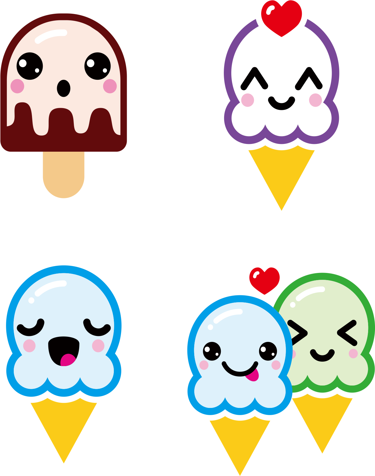 食物卡通甜点冰淇淋 - 食物 卡通 (1416x1667)