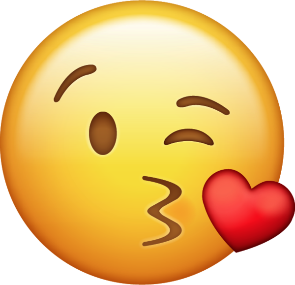Emoji Kiss Icon 2 Clip Art - Kiss Emoji Png (600x579)