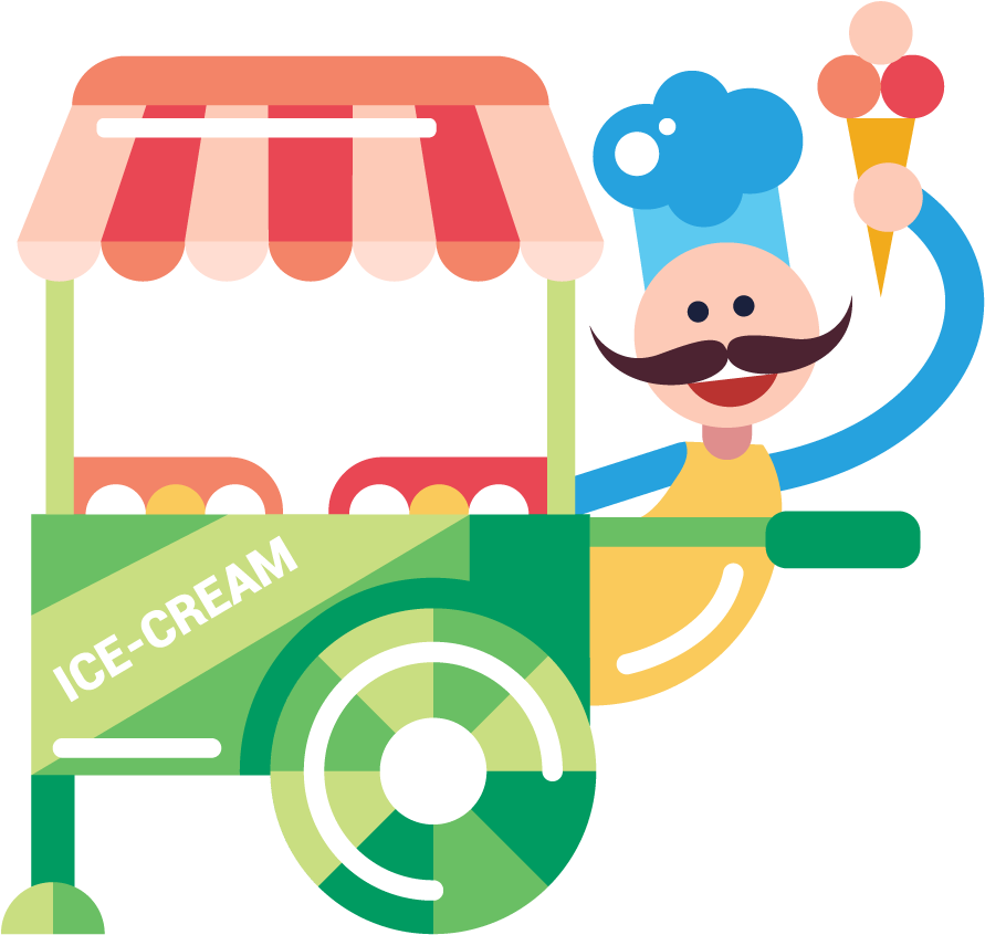 卡通冰淇淋车子 - Ice Cream (1000x1000)