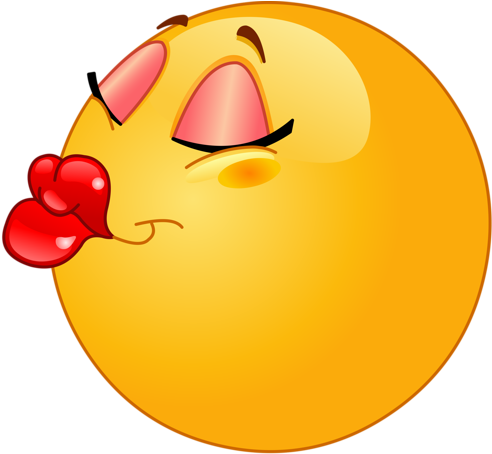 Emoticon Smiley Kiss Emoji Clip Art - Beso Emoticon (500x458)