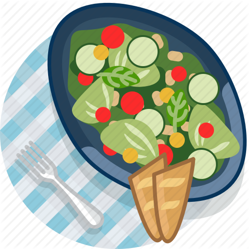 Salad Clipart Meal Plate - Restaurant (512x512)