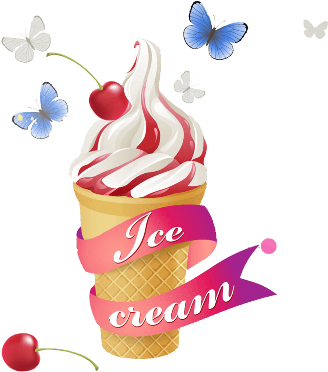 卡通冰淇淋 - Vector Of Ice Cream (804x804)