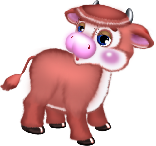 Rocking Horses - Cute Cow Clipart Transparent (500x476)