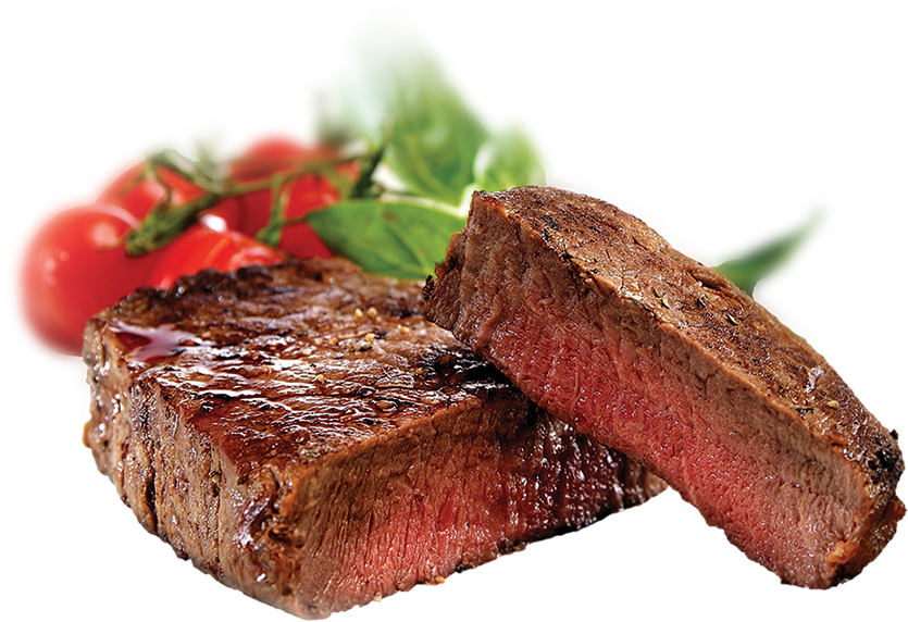 Grilled Food Clipart Steak Meal - Cooked Beef Png (846x581)