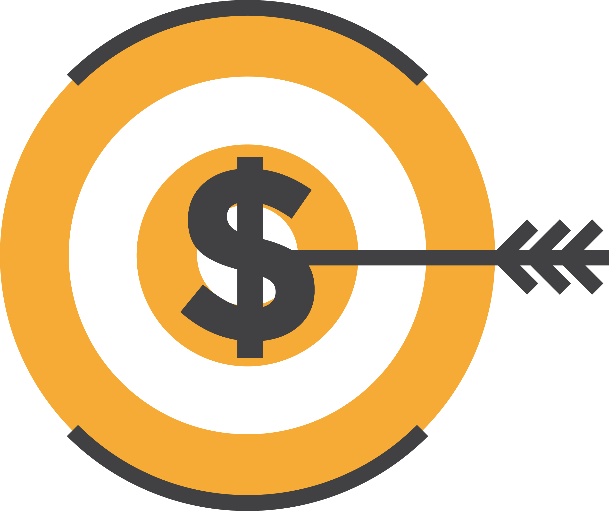 Gold Target Vector - University Of North Alabama (2509x2104)