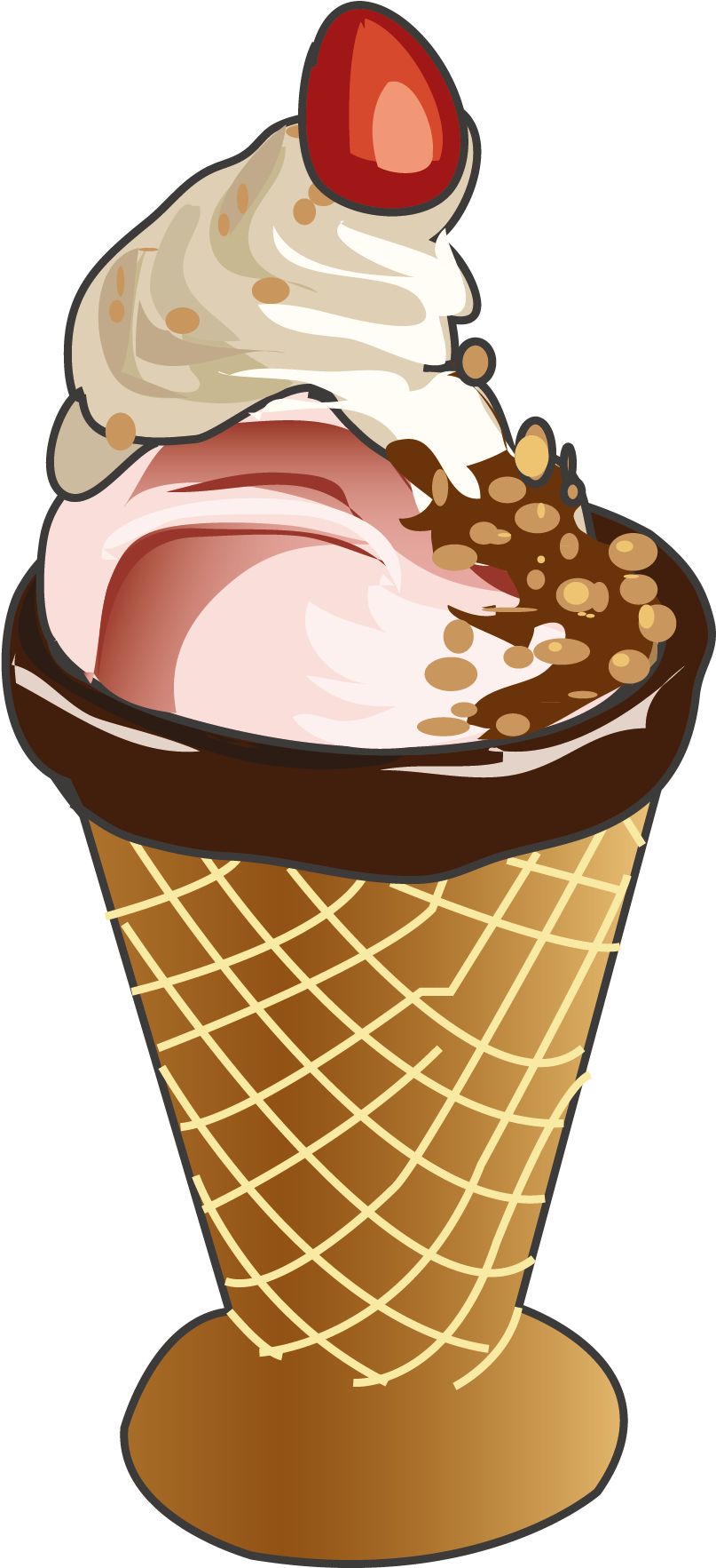 卡通手绘冰淇淋png元素 - Ice Cream (2133x2133)
