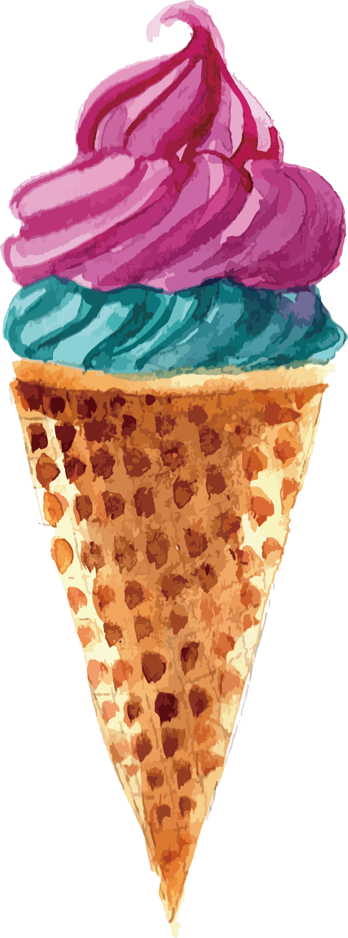 卡通手绘冰淇淋png元素 - Ice Cream (710x1912)
