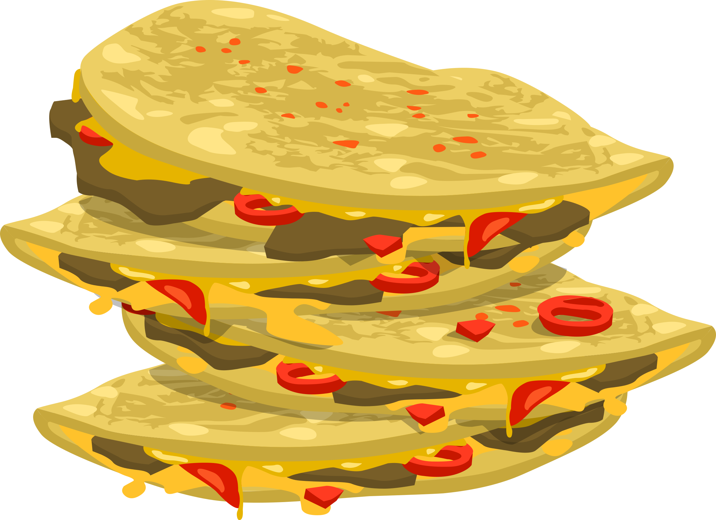 Clipart - Quesadilla Clipart (2400x1743)