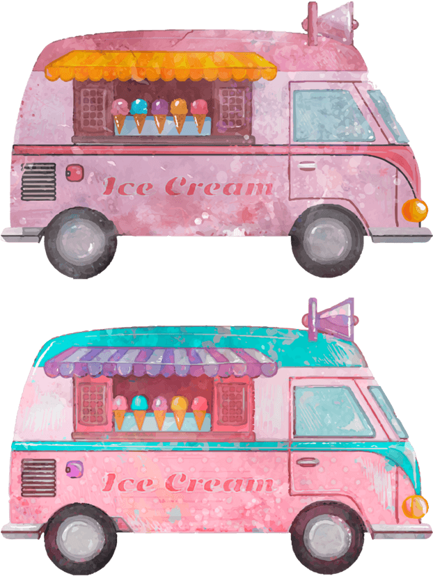 推荐给你关于卡通车辆的素材 - Ice Cream Van (803x1067)