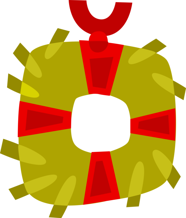 Vector Illustration Of Festive Season Christmas Wreath - Illustration (596x700)