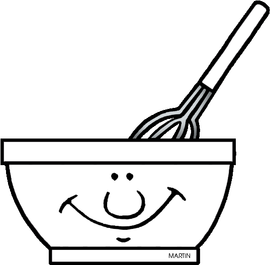 Mixing Bowl Clipart Black And White - Mixing Clip Art (648x603)