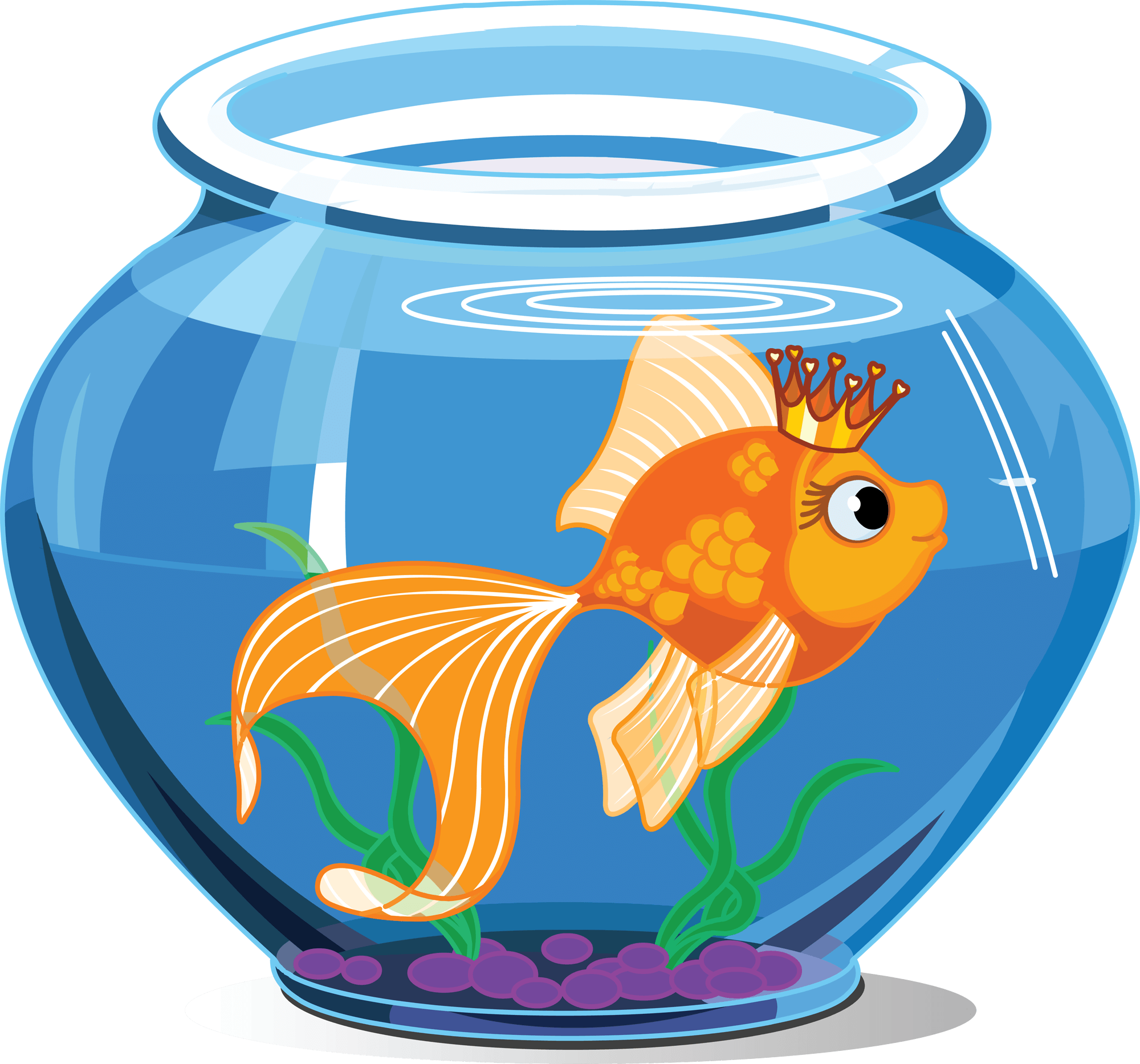 Pet Fish Clipart - Fish Bowl Clipart Png (2000x1867)