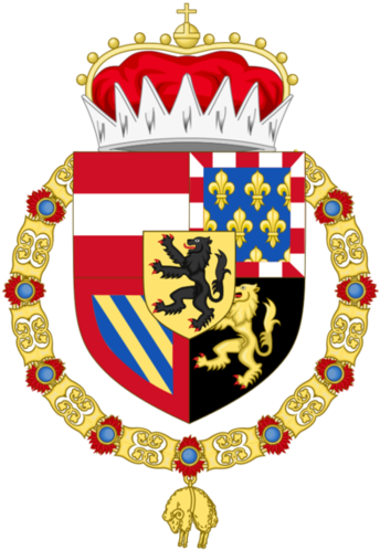 Nation's Heir Apparent - Burgundy Coat Of Arms (350x504)