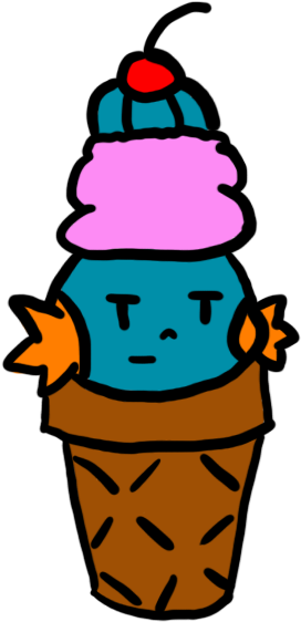 Mudkip Ice Cream With A Cherry On Top By Mudkipmakara - Mudkip Ice Cream With A Cherry On Top By Mudkipmakara (600x600)