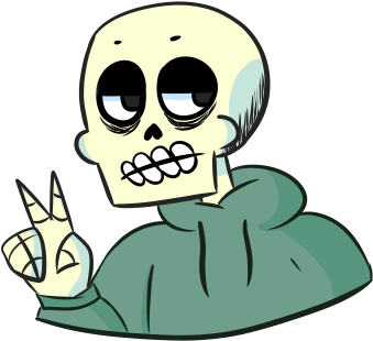 Skelly By Rad-pancakes - Cartoon (403x336)