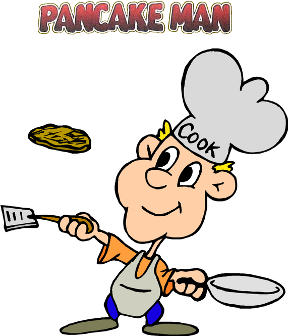 Pancake Man Recipe Pack - Clipart Of Pancake Breakfast (600x700)