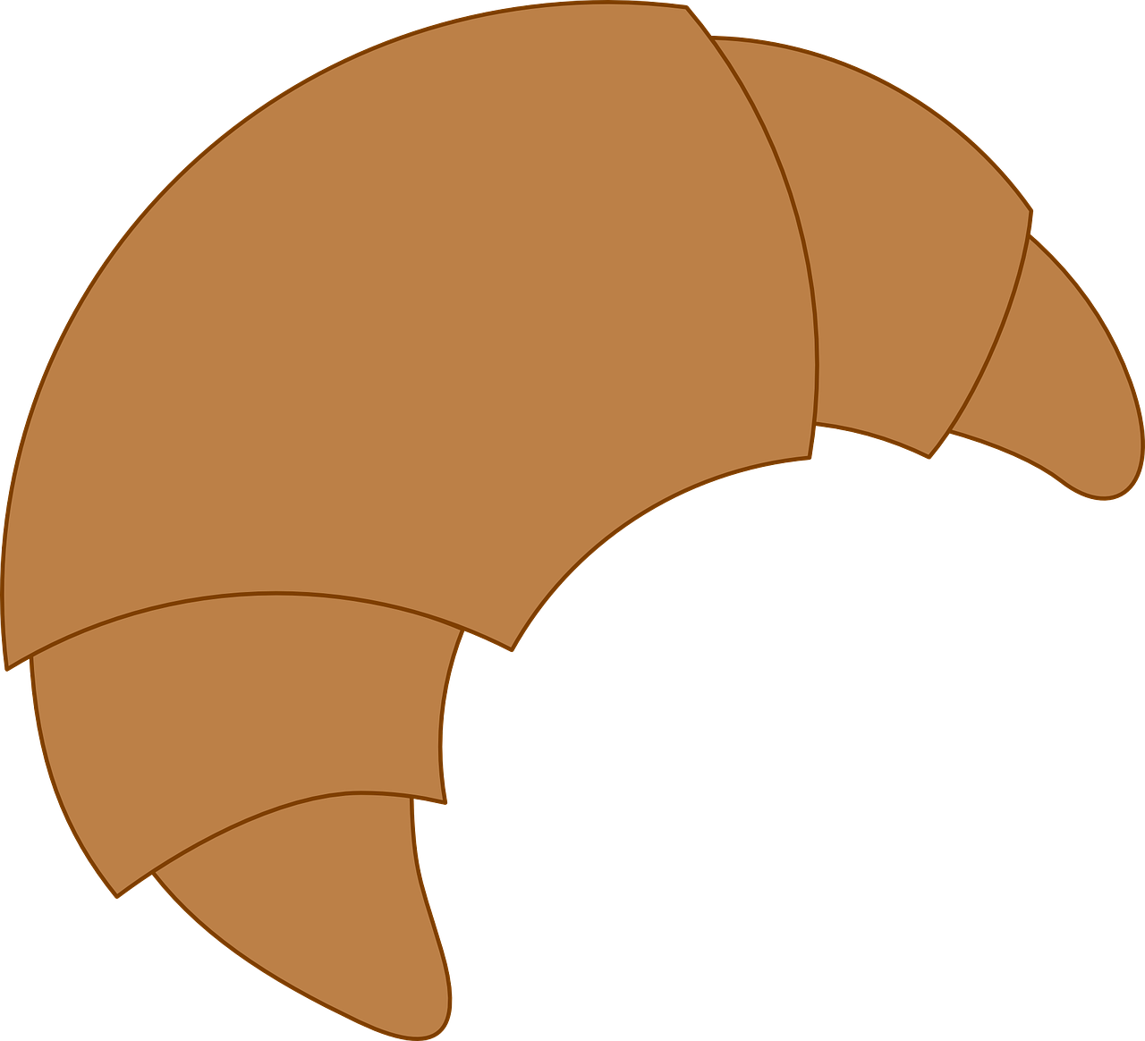 Croissant Food Breakfast Dessert Png Image - Clip Art (1280x1164)