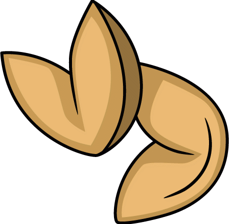 Dessert - Fortune Cookie Clip Art (458x448)