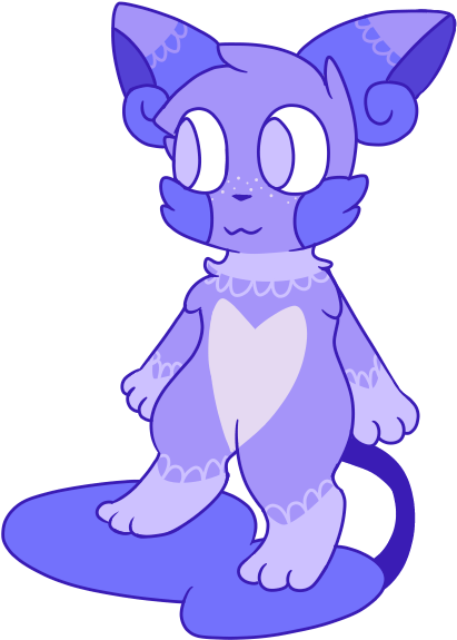Blue Pancake [open] By Floom-adopts - Cartoon (500x600)
