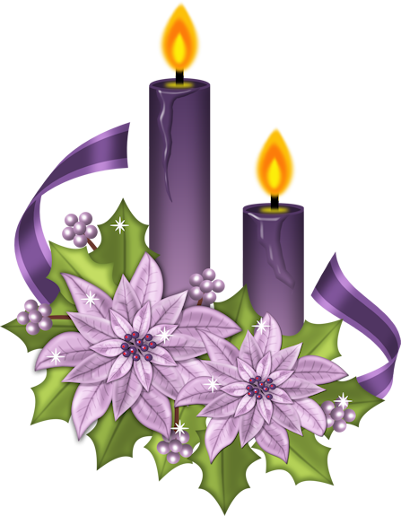 Christmas Clipart - Christmas Candles (447x575)