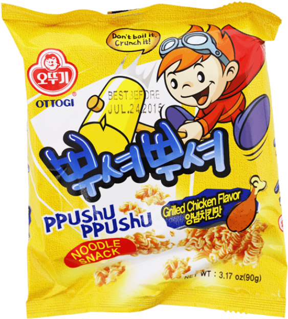 Ottogi Ppushu Ppushu Noodle Snack, Bulgogi Flavor, (852x640)