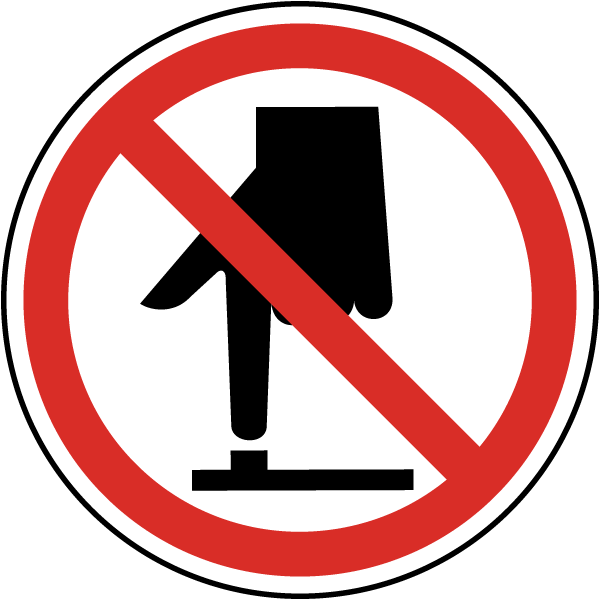 Do Not Touch Label - Do Not Touch Symbol (600x600)