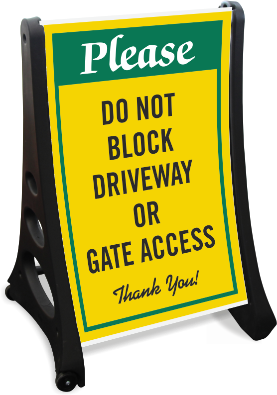 Zoom, Price, Buy - Sign Do Not Block Driveway (800x800)