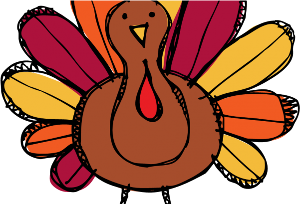 Thanksgiving Break - Thanksgiving Turkey Drawing (611x408)