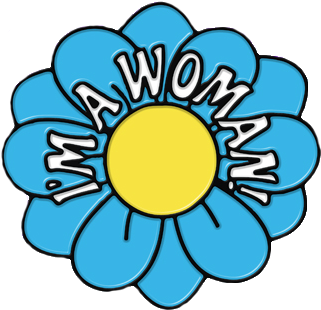 Image Of I'm A Woman Pin - Clipart Flowers (371x340)
