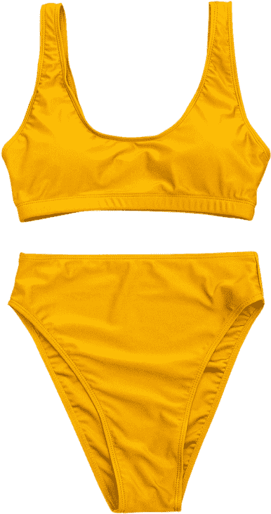 Hoch Geschnittene Scoop Bralette Bikini Set - Bikini (558x744)