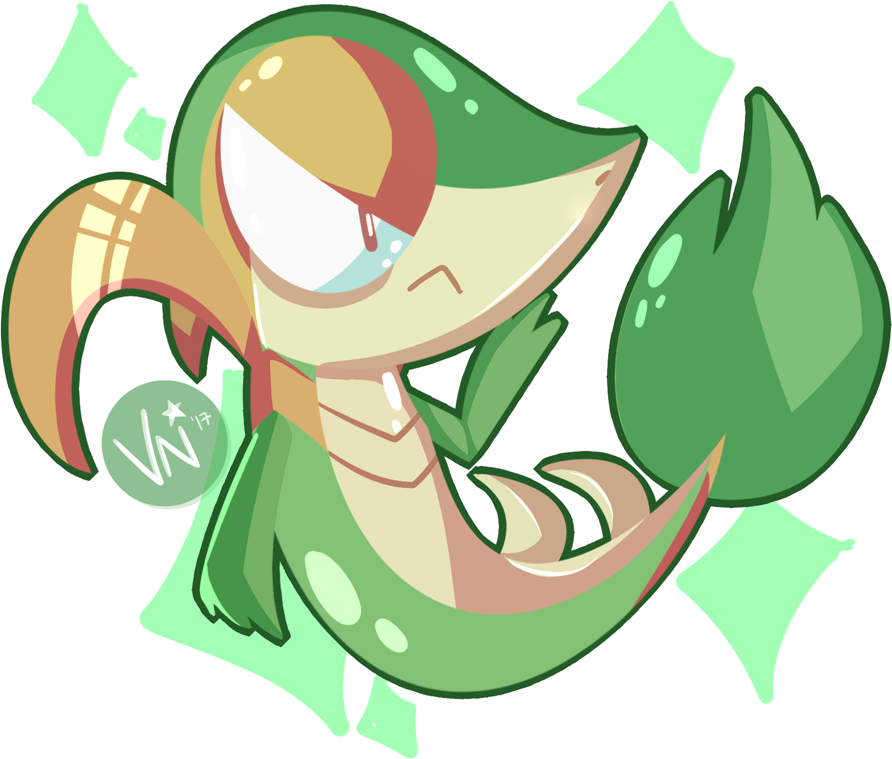 Snivy - Newgrounds (1800x1600)