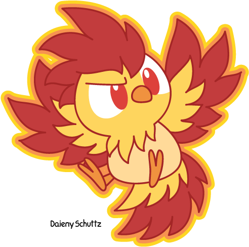 Chibi Phoenix By Daieny On Deviantart - Chibi Phoenix Png (600x600)