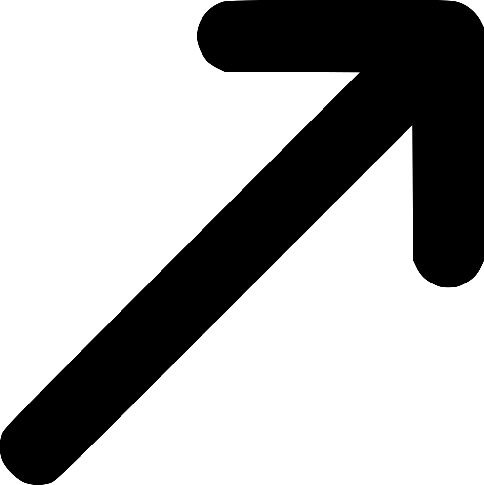 Top Right Vector Arrow Navigation Comments - Up Right Arrow Icon (980x982)