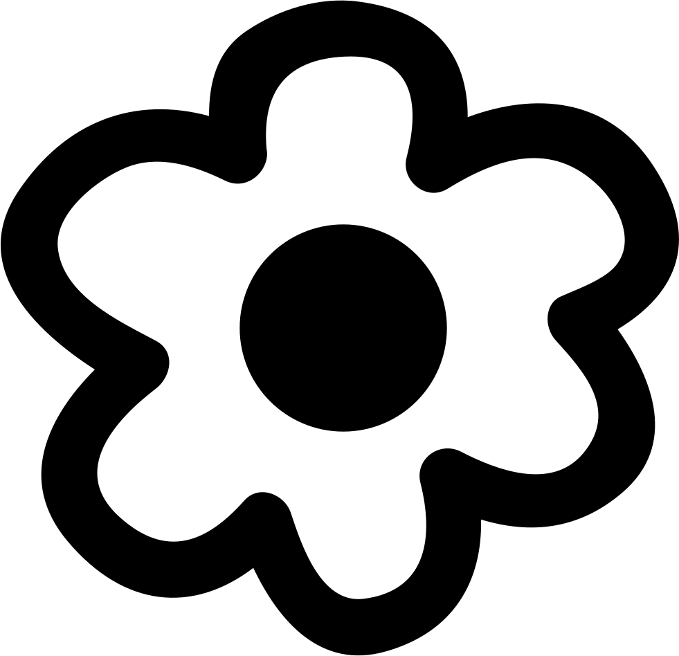Flower Doodle Outline Comments - Iconos Flor (981x948)