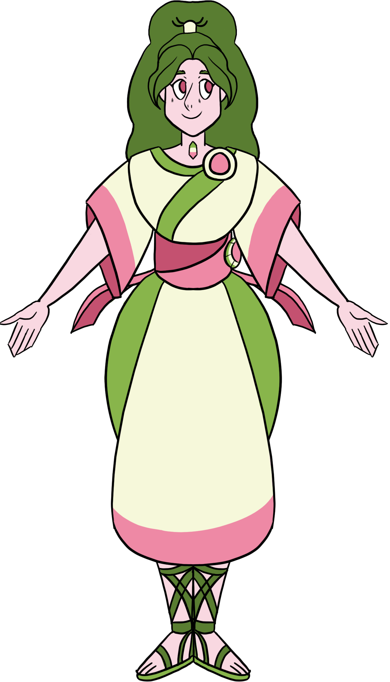 Watermelon Tourmaline - Cartoon (1309x2287)