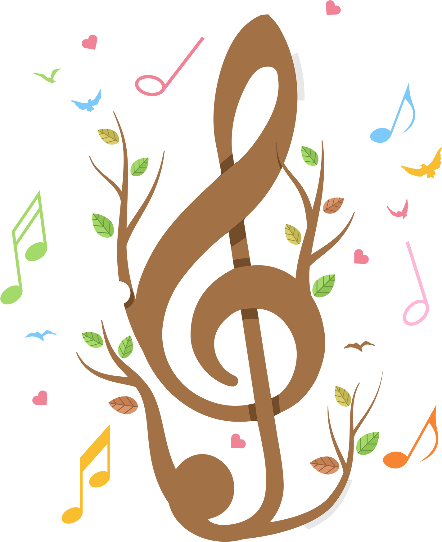 创意音乐符号 - Music Note Template Printable (1500x1841)