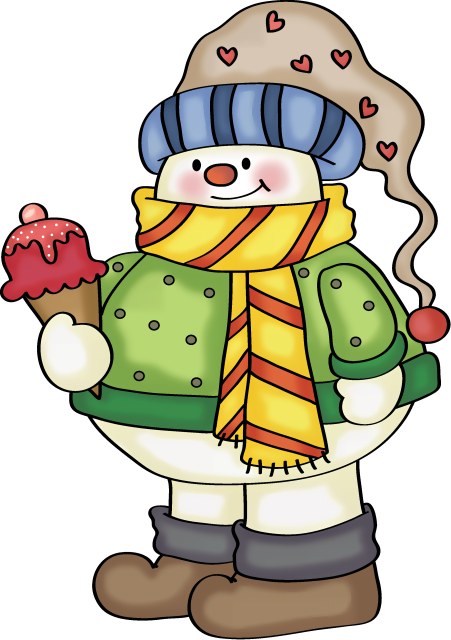 Winter Treats Snowman - Cartoon (451x640)