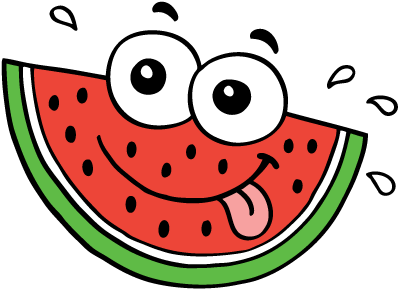 Subscribe To Just Kidding For Many More - Cartoon Watermelon With Faces -  (417x317) Png Clipart Download