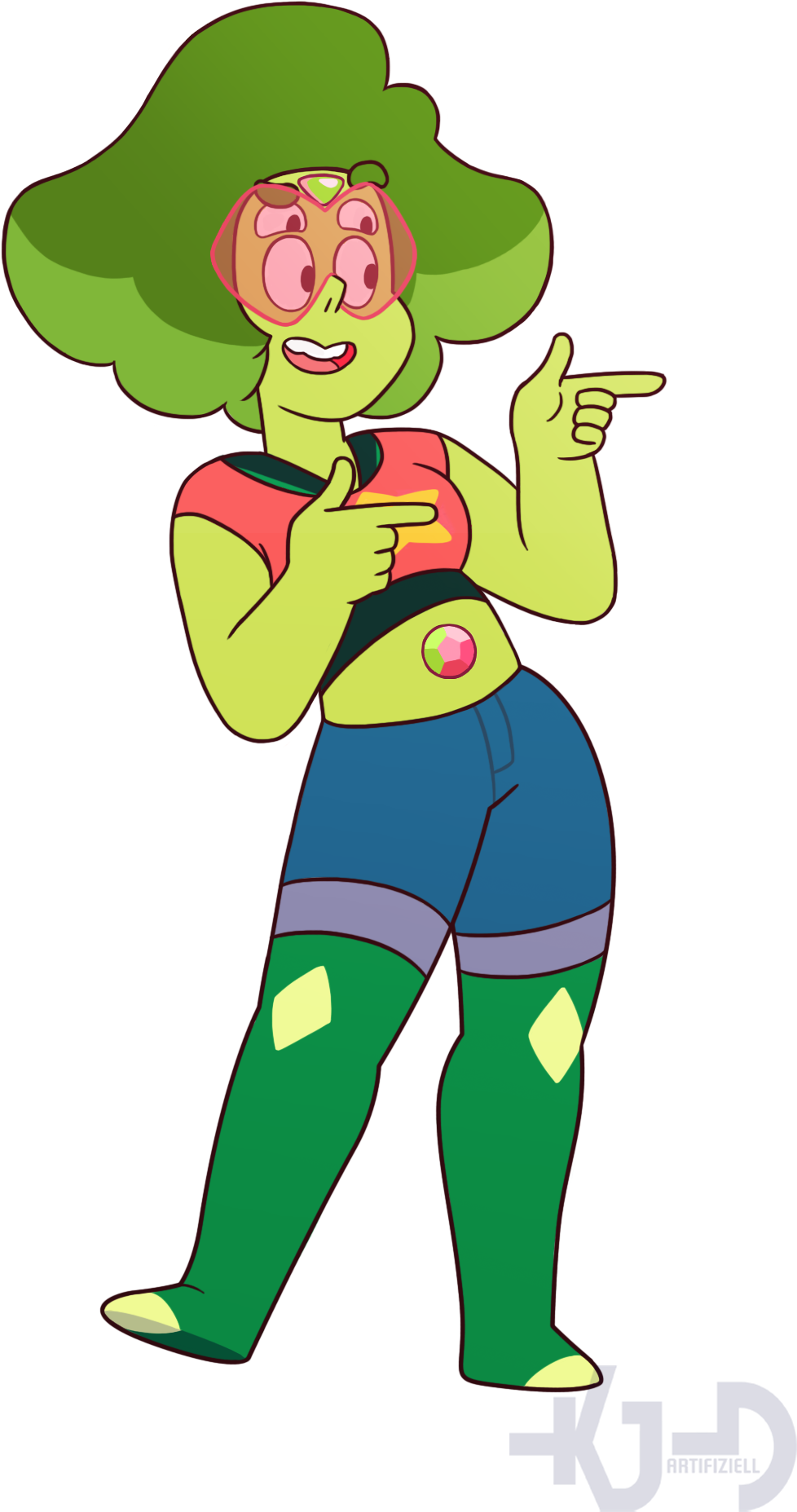 Steven Universe Peridot Fan Fusion Fusion Watermelon - Steven And Peridot Fusion (1080x1920)