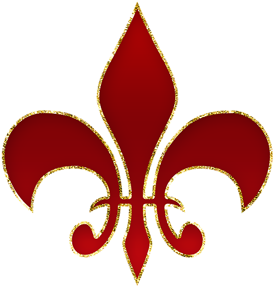 Fee Red Fleur De Lis Clipart / Clip Art Great For Christmas - Black Fleur De Lis Wall Clock (600x600)