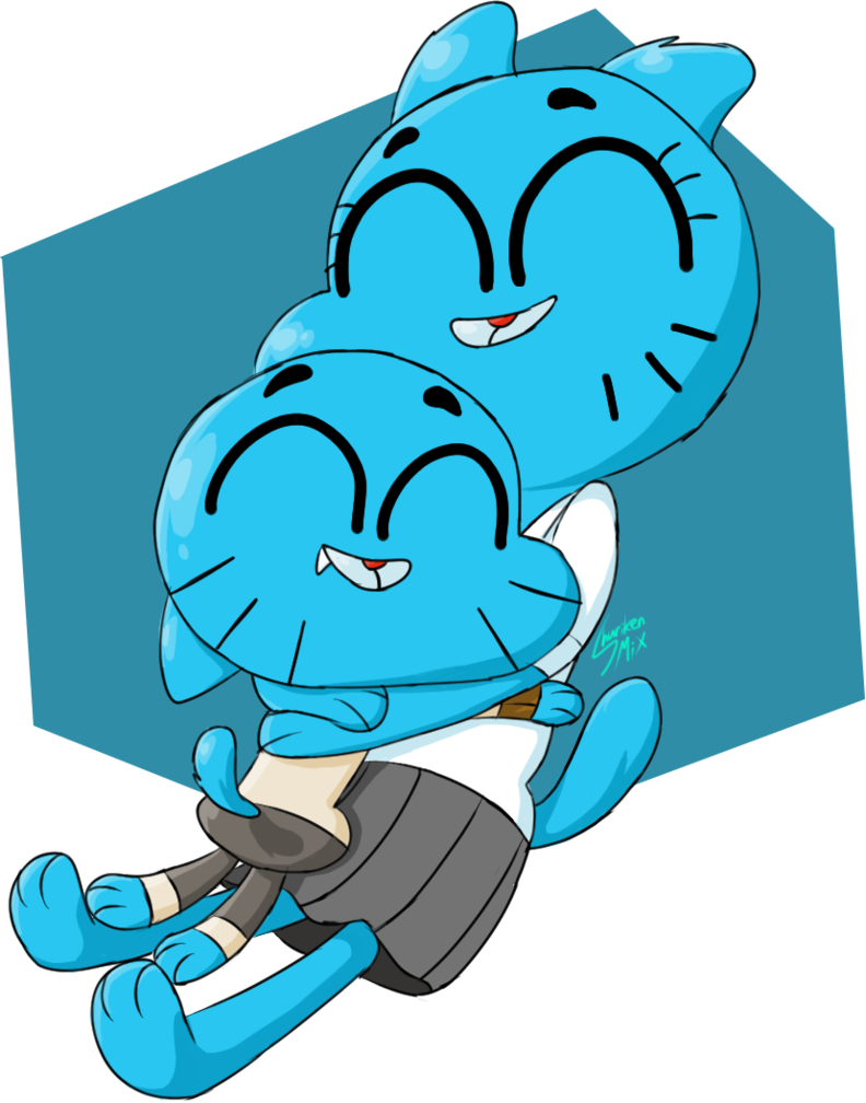 Mom's Hug By Shurikenmix - Gumball Hug And Nicole (792x1008)