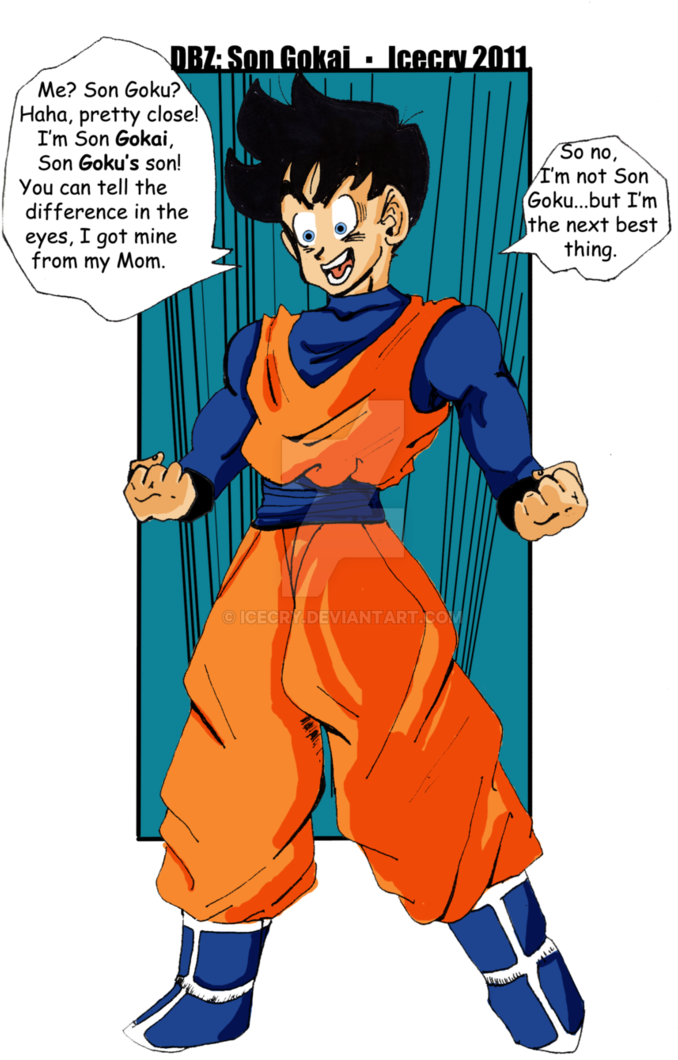 Enter Son Gokai By Icecry - Goku And Bulma Son - (712x1123) Png Clipart  Download