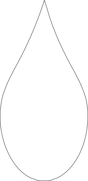 Flower Petal Clipart - White Water Drop Png (288x591)