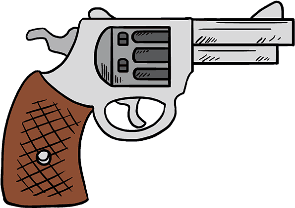 How To Draw A Gun Quick Sketch - Cartoon Gun Easy To Draw (678x600)