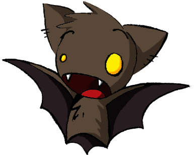 Pretty Cute Cartoon Bat E Sit By The Hearth The Bat - Bat Cute Cartoon (394x394)