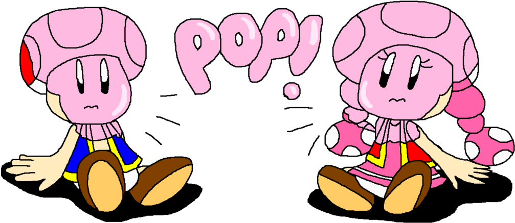 Toad And Toadette Bubble Gum 3 By Pokegirlrules - Toad And Toadette Bubblegum (1024x502)