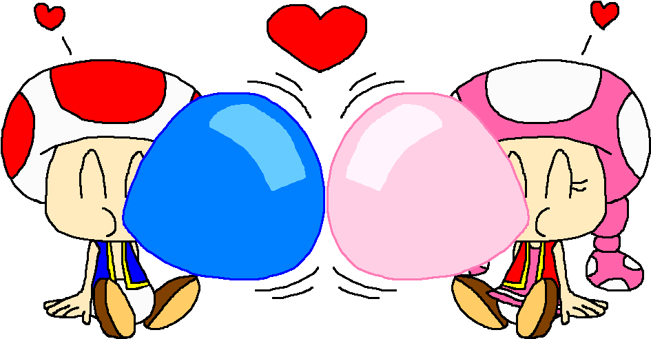 Color Bubble Gum Kiss By Pokegirlrules - Color Bubble Gum Kiss By Pokegirlrules (992x514)