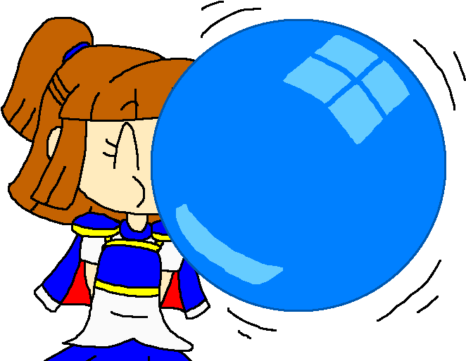 Arle And Her Blue Bubble Gum By Pokegirlrules - Bubble Gum (689x527)