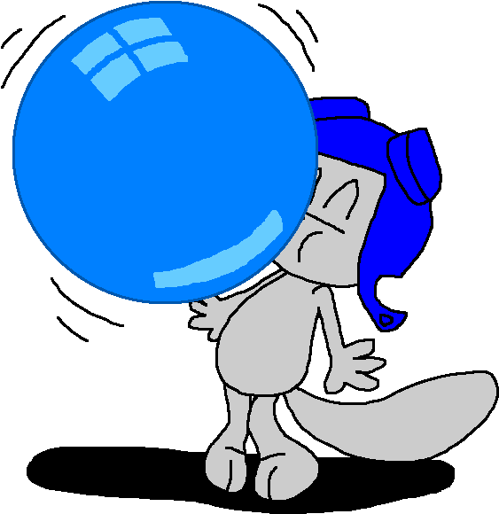 Rocky's Super Blue Bubble Gum By Pokegirlrules - Bubble Gum (590x601)
